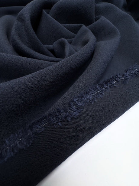 Viscose Cotton Crepe Blue