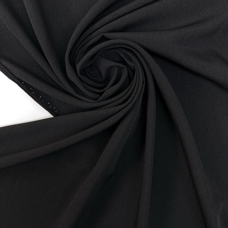 Black Crepe Blend Fabric