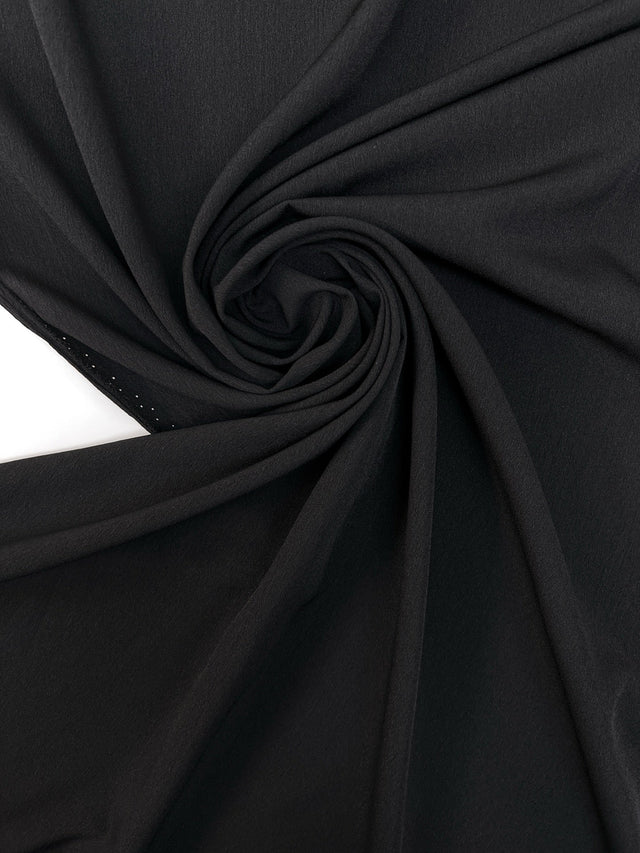 Black Crepe Blend Fabric