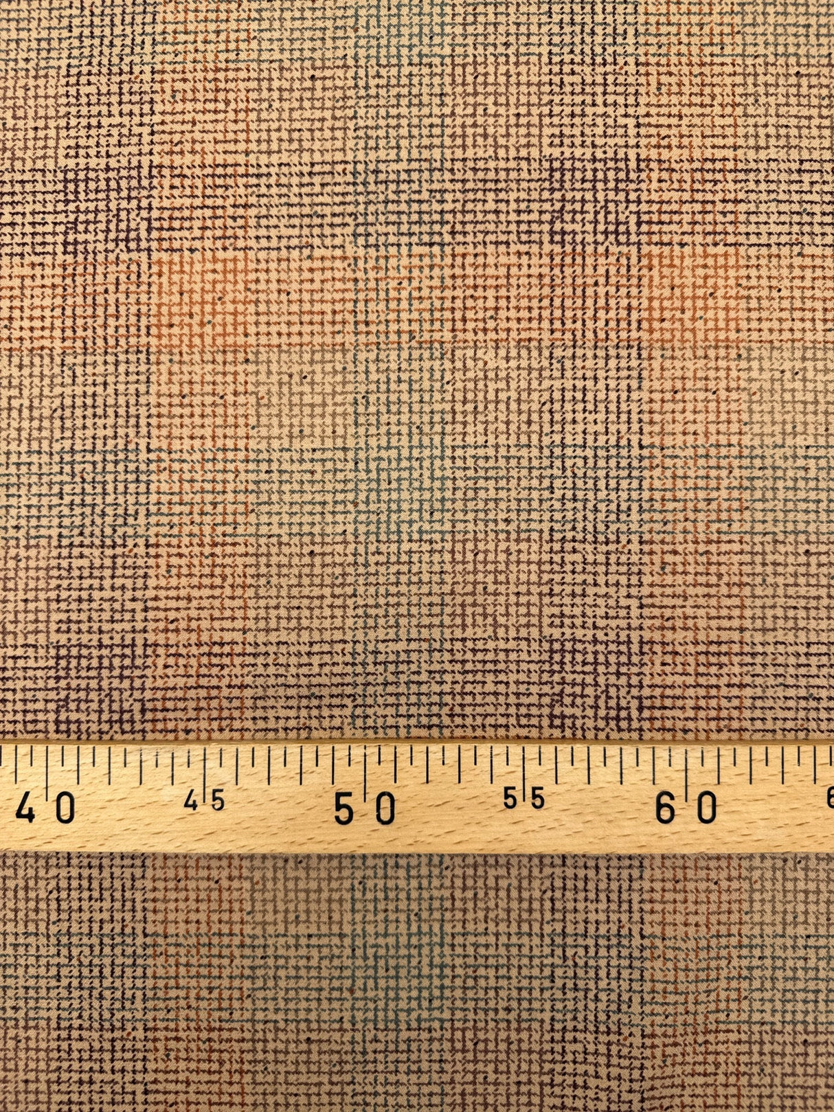 Wool Checked Printed Fabric