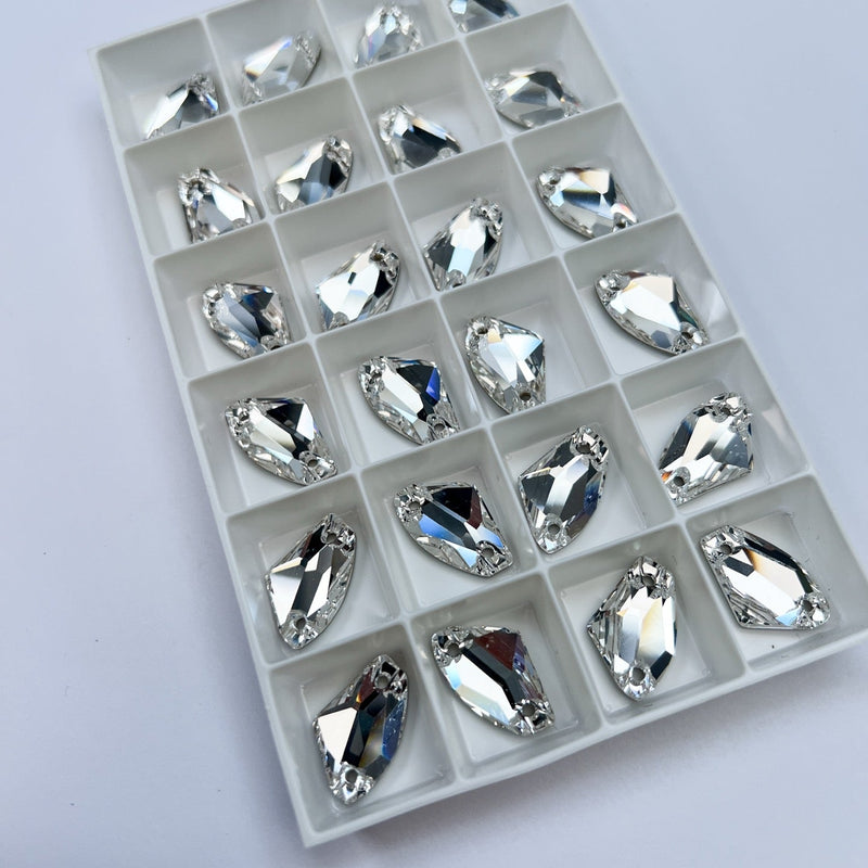 Silver Sewing Notions With Crystals
