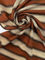 Wool Striped Fabric Brown Beige