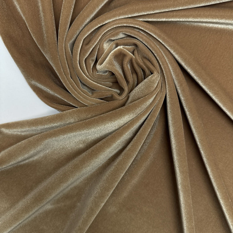 Polyester Elastane Velour Beige