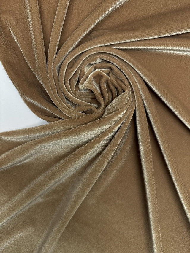 Polyester Elastane Velour Beige