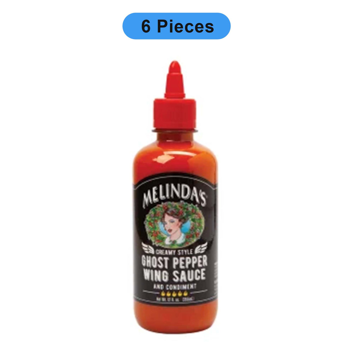 MELINDA'S CREAMY GHOST PEPPER WING SAUCE 12 OZ BOTTLE