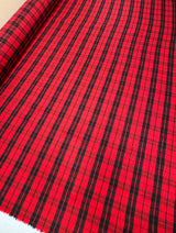 Cotton Flannel Checked Red Black