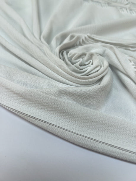 White Polyamide Knitted Fabric