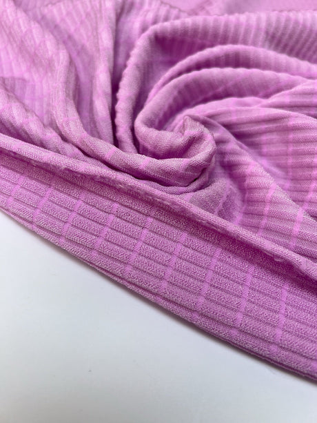 Pink Polyamide Elastane Ribbed Knit