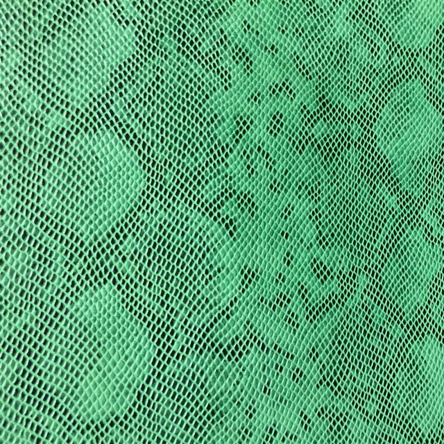 Green Black Matte Snake Vinyl Fabric,