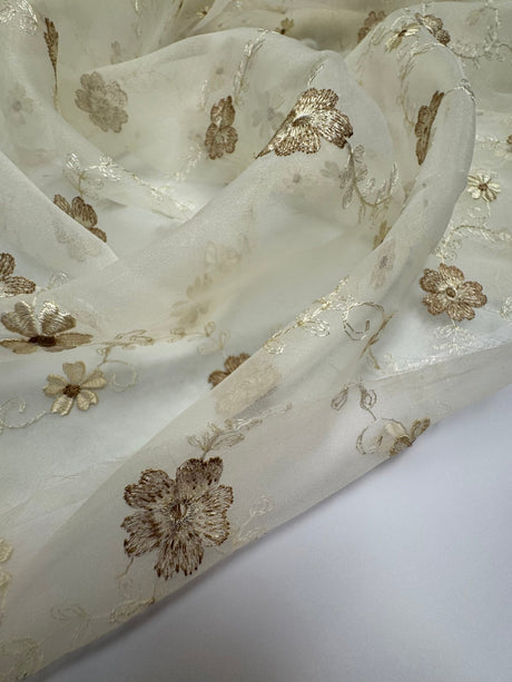 Embroidered Polyamide Viscose Organza