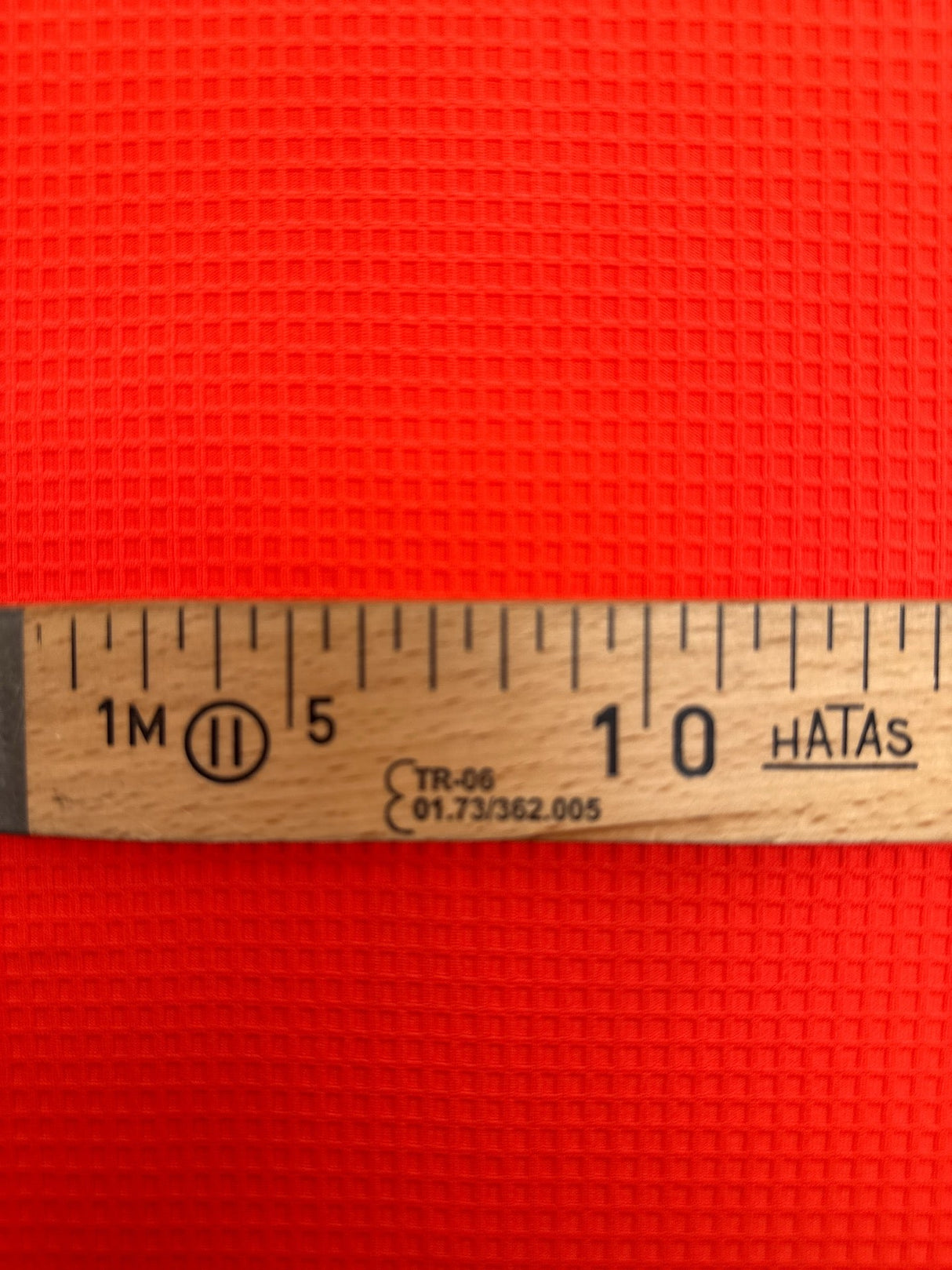 Polyamide Elastane Knitted Fabric Checked Orange