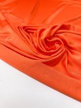 Orange Moiré Knitted Viscose Stretch Fabric