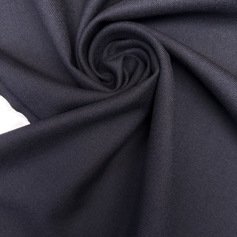 Black Wool Twill Fabric