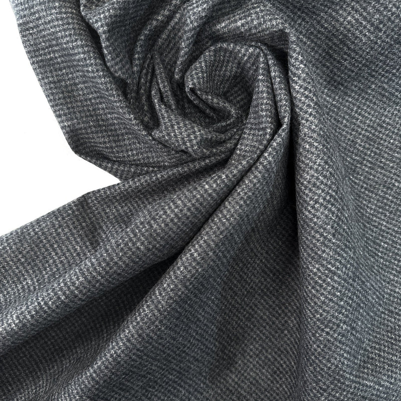 Viscose Blend Bonded Houndstooth Gray Blue