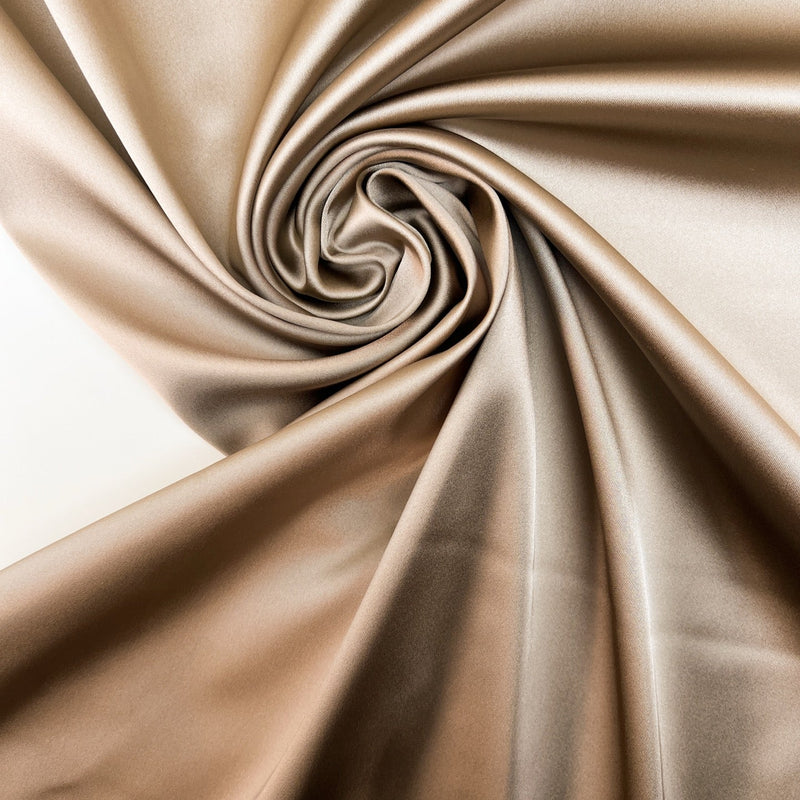 Golden Satin Stretch Fabric