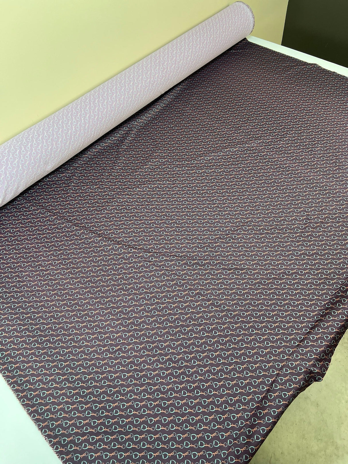Polyamide Elastane Knit Geometric Brown-Green