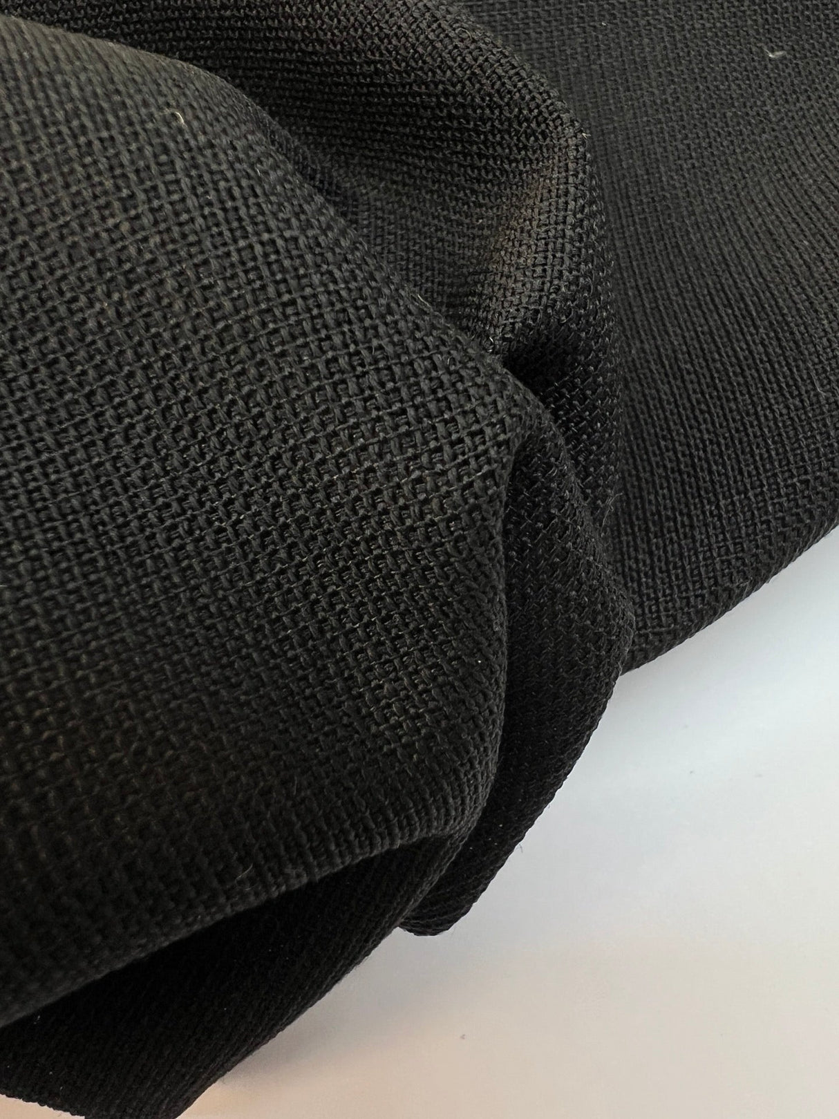 Wool Fabric Black Casualwear
