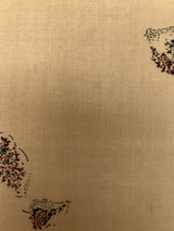 Printed Beige Wool Fabric