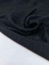 Black Jacquard Fabric Striped