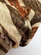 Polyamide Striped Fabric Brown Beige