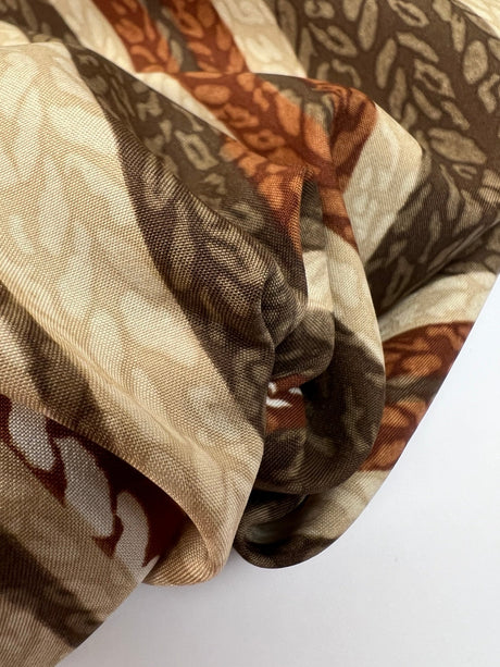 Polyamide Striped Fabric Brown Beige