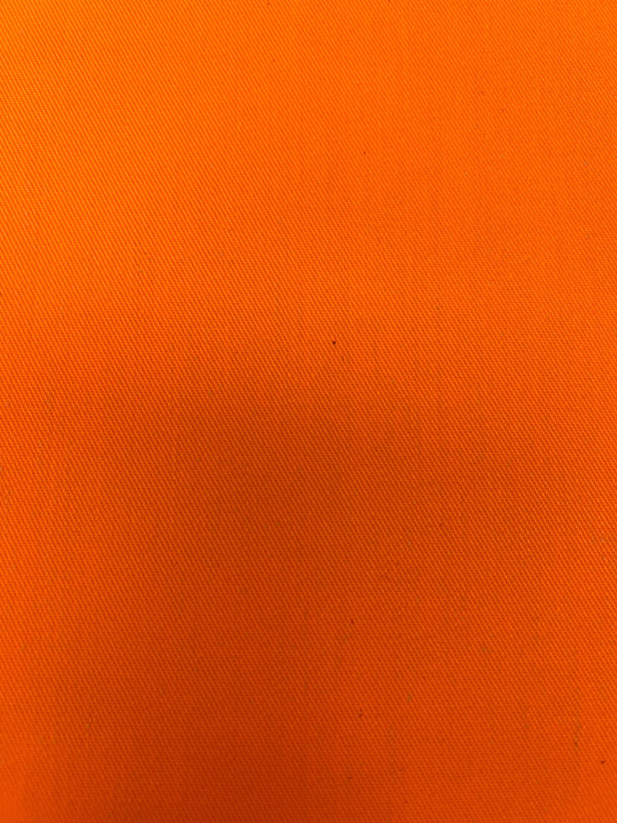 Polyester Cotton Melange Orange Fabric