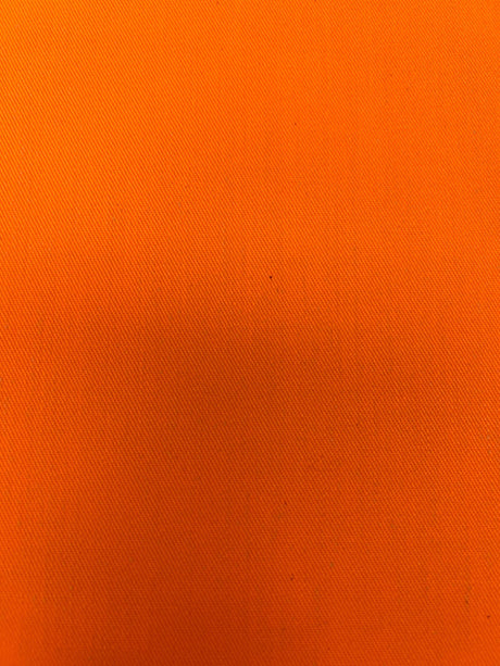 Polyester Cotton Melange Orange Fabric
