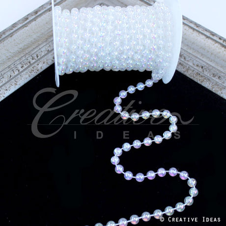 8Mm Pearls String-10 Yds (Iridescent)