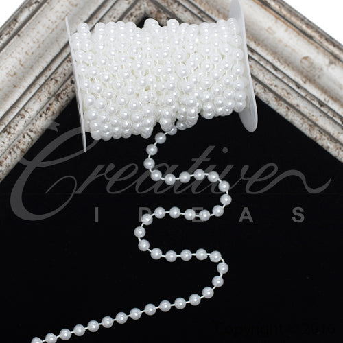 8Mm Pearls String-10 Yds (White)