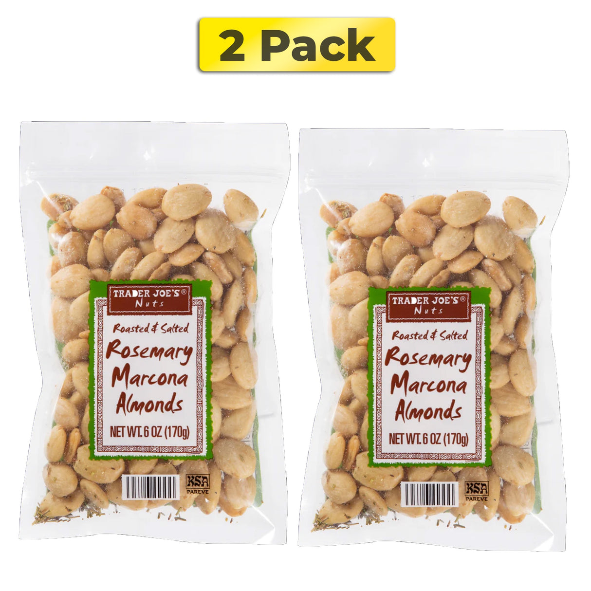 Trader Joe`s Roasted and Salted Marcona Almonds with Rosemary Net Wt. 6oz