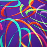 Wild Confetti Nylon Spandex Fabric - Multicolor Rainbow Crescent Print, 58-60" Width (1 Yard)