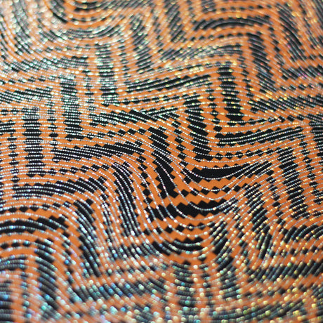 Zig Zag Racer Foil Polyester Spandex Fabric - Sparkly Chevron Foil Print, 58/60" Width (1 Yard)