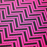 Zig Zag Racer Polyester Spandex Fabric - Multiple Colors, Chevron Zig Zag, 58/60" Width (1 Yard)