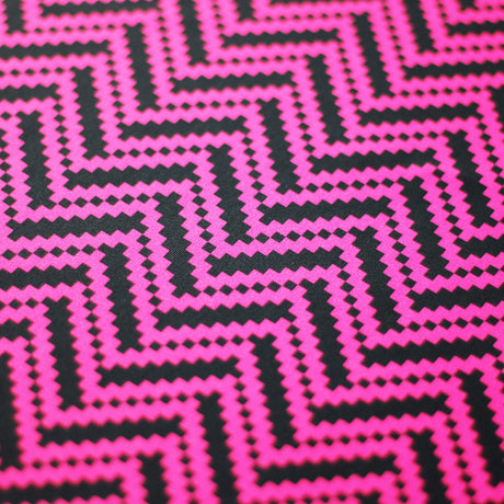 Zig Zag Racer Polyester Spandex Fabric - Multiple Colors, Chevron Zig Zag, 58/60" Width (1 Yard)