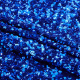 Duchess Stretch Velvet Sequin Polyester Spandex Fabric - Embroidered 3-D Sequins, 46/47" Width (1 Yard)