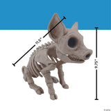 9 3/4" Sitting Pig Plastic Skeleton Halloween Tabletop Decoration