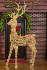 8.9' LED Standing Reindeer 5200L Giant Outdoor Indoor Warm White Holiday Light Display