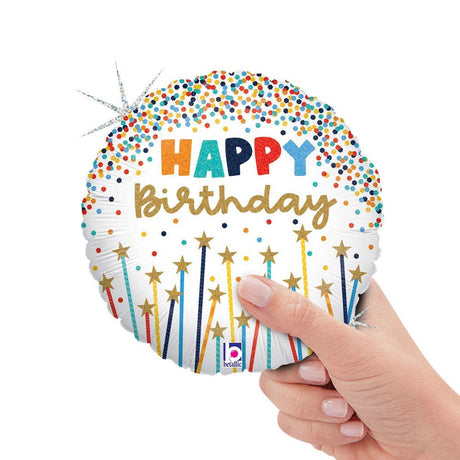 Birthday Star Candles Mini Shape Foil Balloon