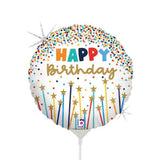 Birthday Star Candles Mini Shape Foil Balloon