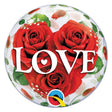 Bubble Balloon Love Roses Air-Fill Pack of 10