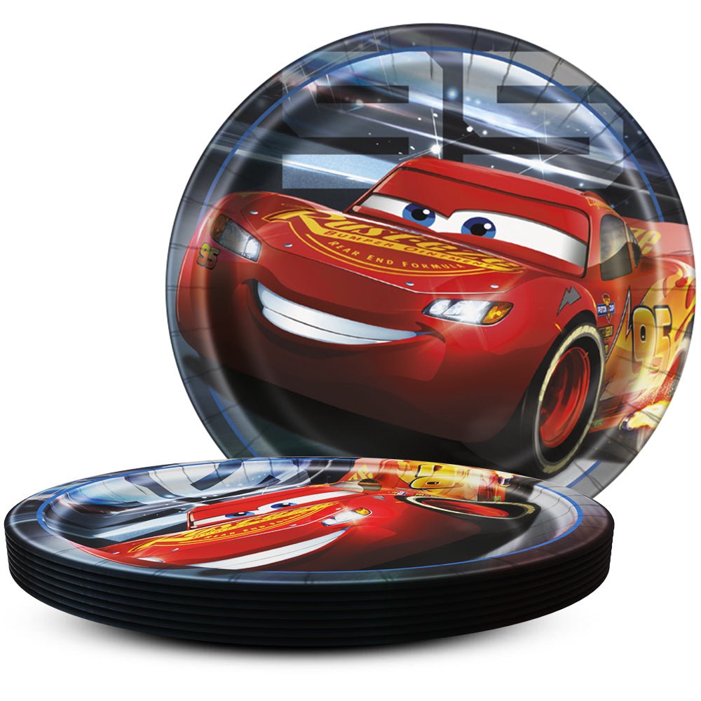 Cars Round Dinner Plates 8 Pack