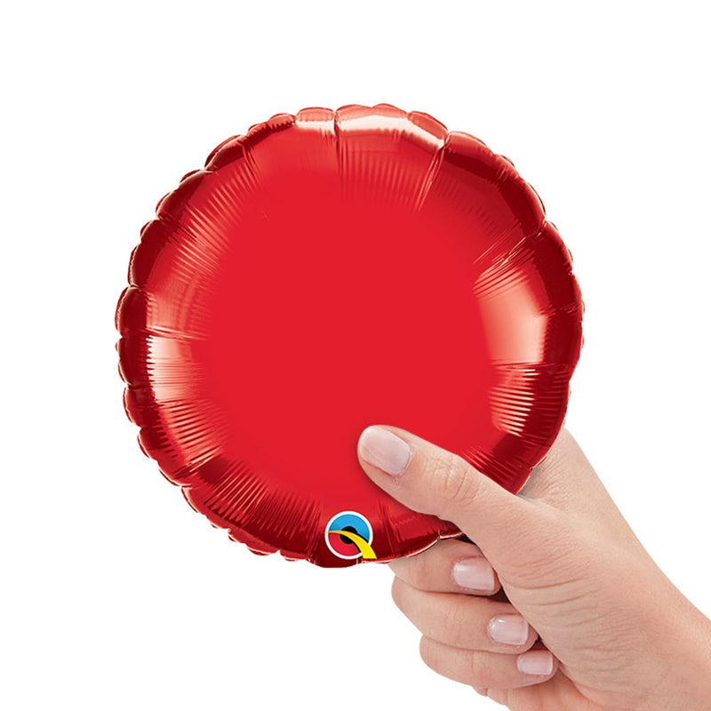 Foil Balloon 9 Inch Ruby Red Circle