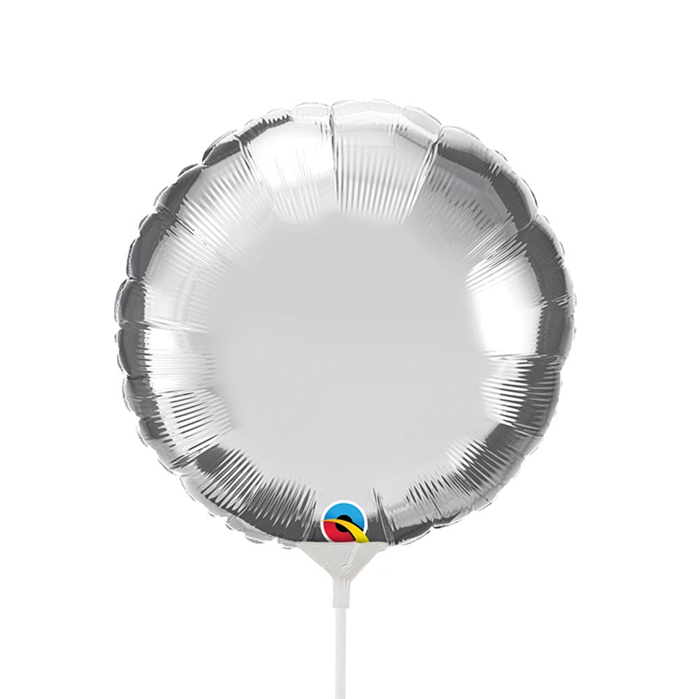 Foil Balloon Silver 9 Inch Circle