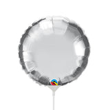 Foil Balloon Silver 9 Inch Circle