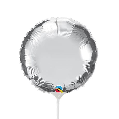 Foil Balloon Silver 9 Inch Circle