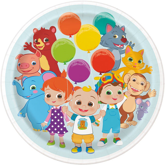 Cocomelon Round Dinner Plates 8 Pack
