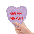 Foil Balloon Conversation Heart Purple & Yellow