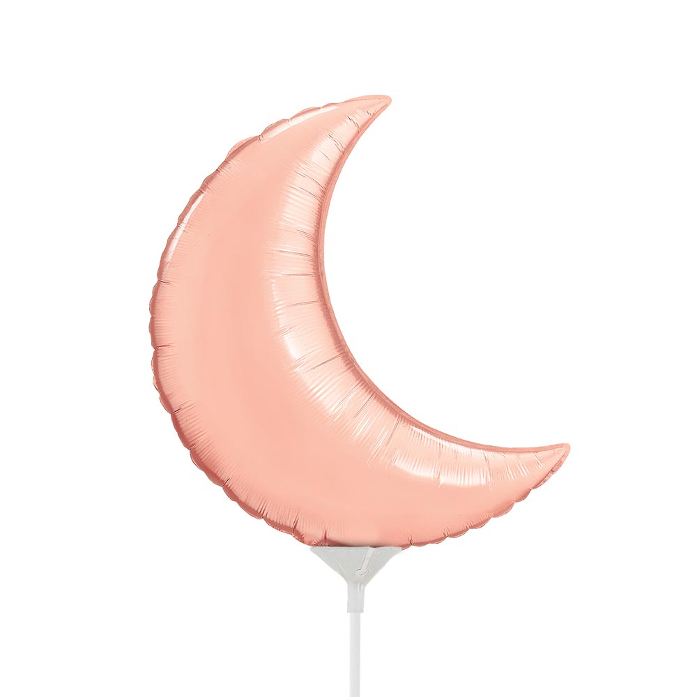 Foil Balloon Crescent Moon Rose Gold