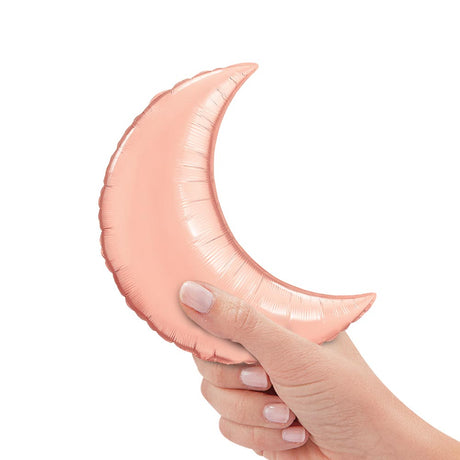 Foil Balloon Crescent Moon Rose Gold