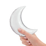 Foil Balloon Crescent Moon Silver